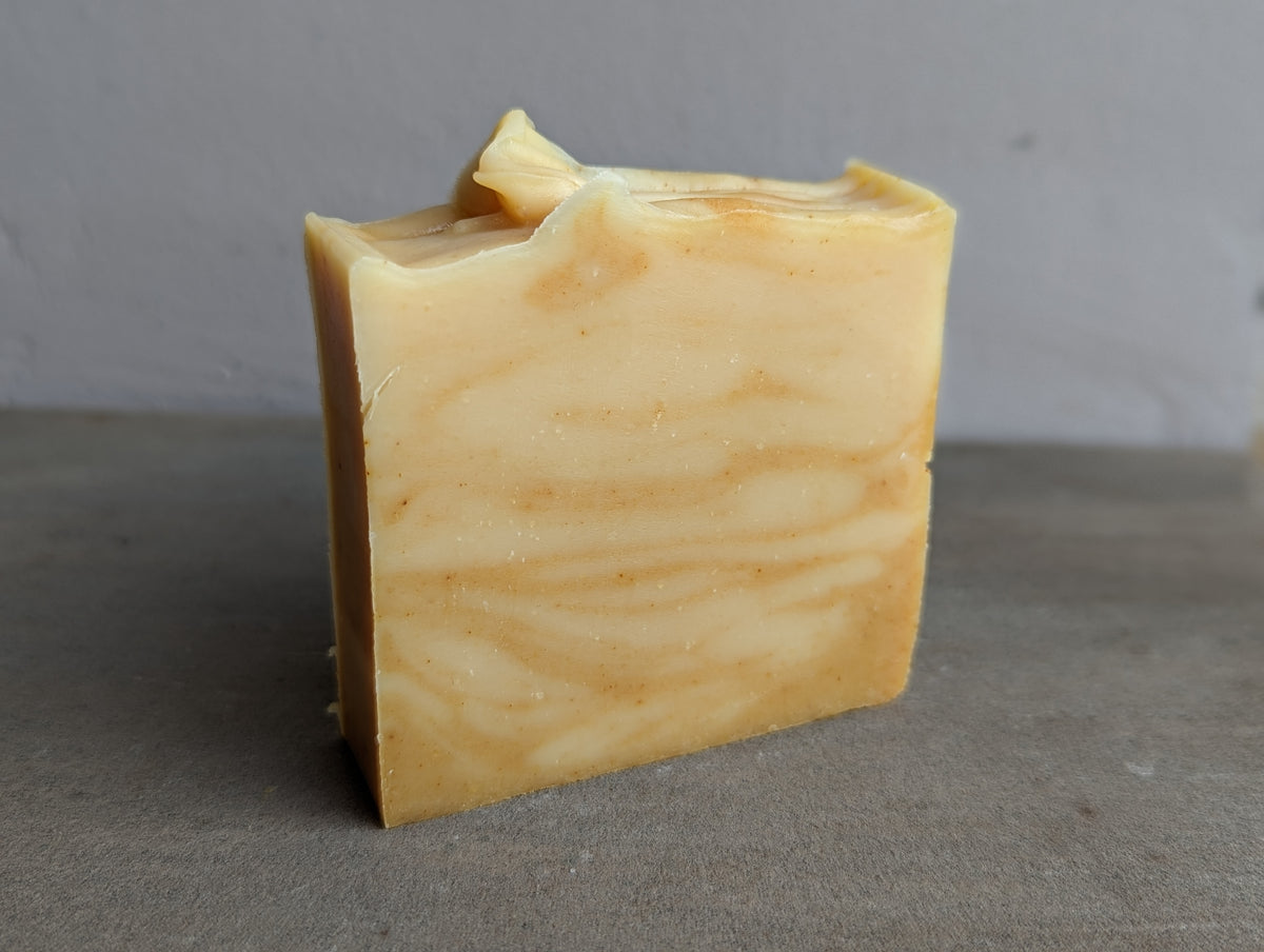 Naturally Woodland Eco-friendly sheep's milk soap with Whitefaced Woodland sheep milk, Ginger, Lime, Lemongrass and Patchouli. Handcrafted in Yorkshire