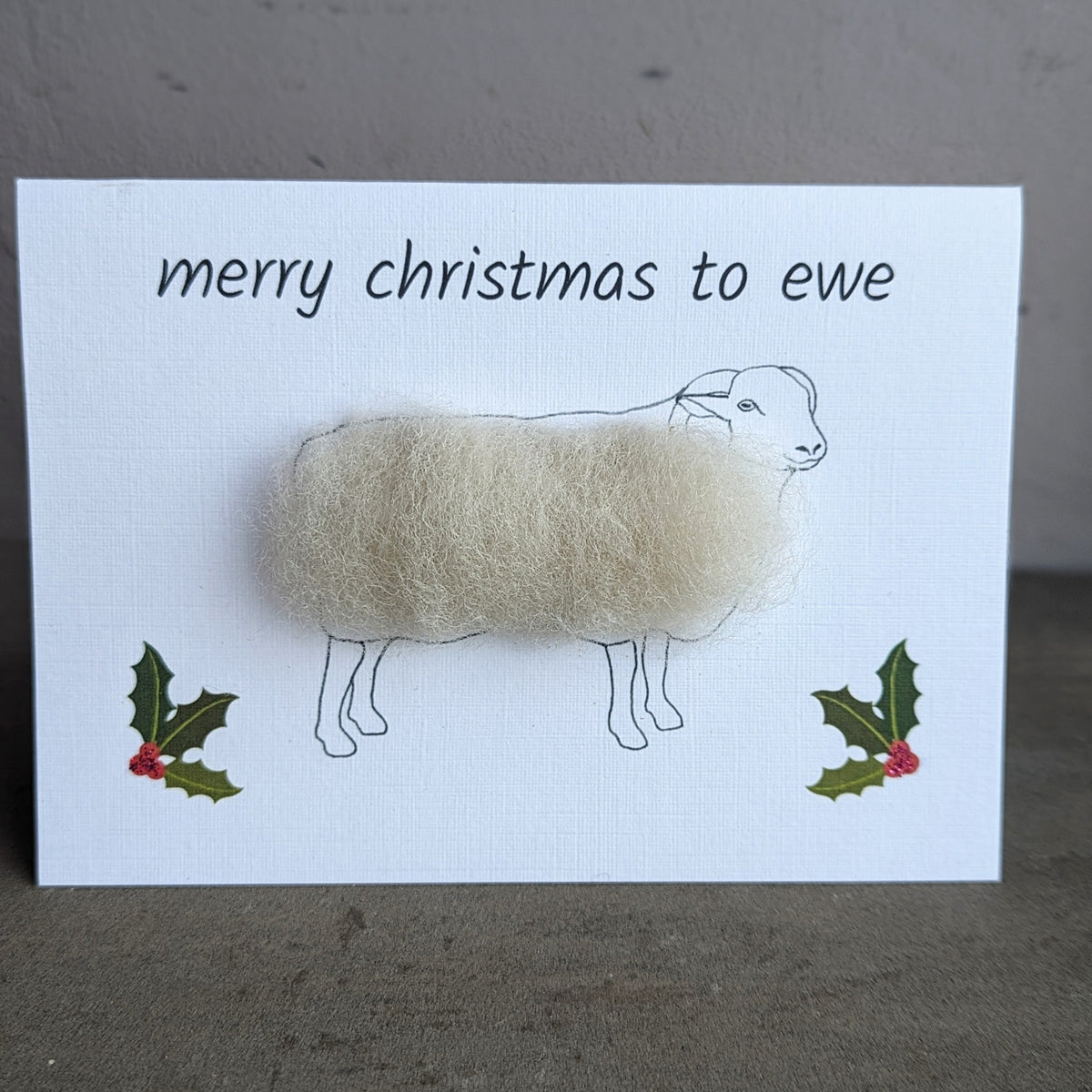Woolly Sheep Christmas Card
