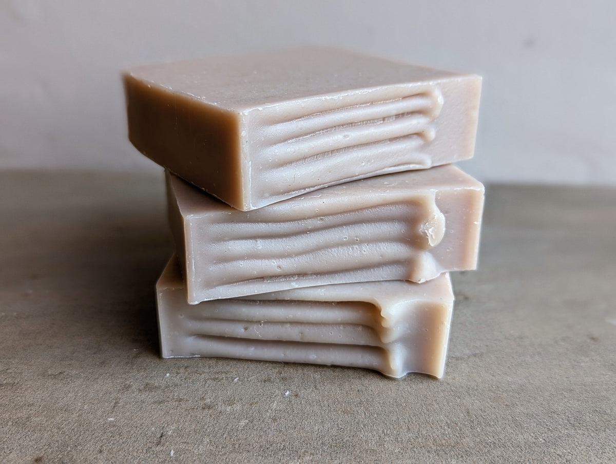 Naturally Woodland Natural sheep's milk soap with Whitefaced Woodland sheep milk, and lavender. Handmade in Yorkshire