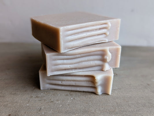 Naturally Woodland Natural sheep's milk soap with Whitefaced Woodland sheep milk, and lavender. Handmade in Yorkshire