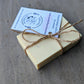 Naturally Woodland Natural animal soap with sheep milk, cedarwood and rose geranium. Handcrafted in Yorkshire