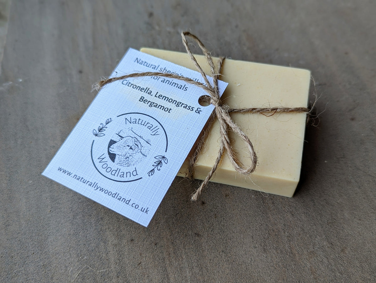 Naturally Woodland soap for dogs all natural ingredients 