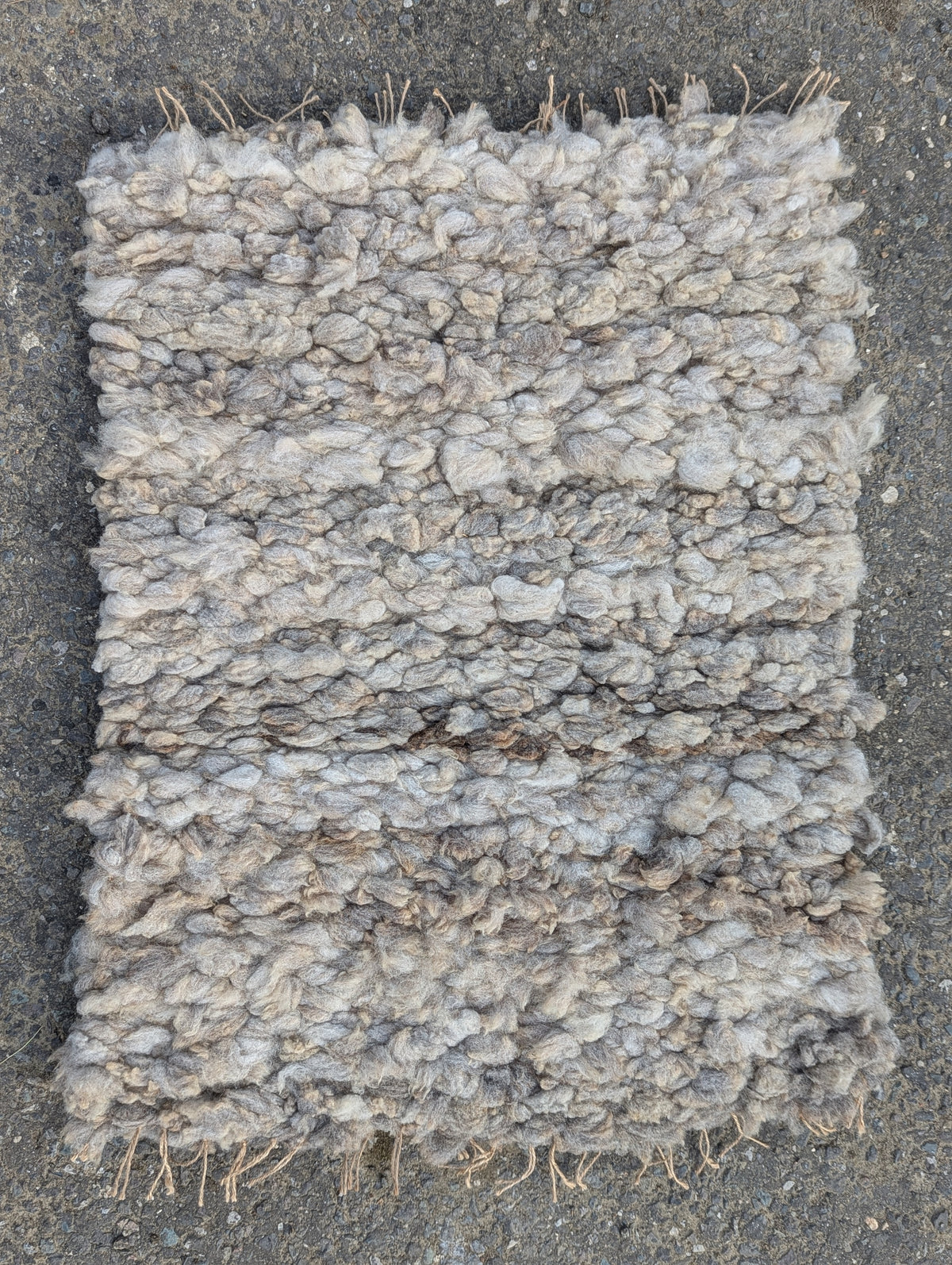 Peg Loom Sheep Wool Rug - Coloured Ryeland